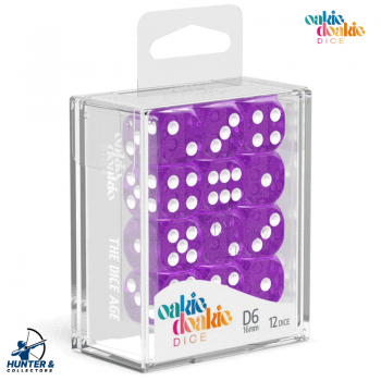 Oakie Doakie Dice W6 Würfel 16 mm Speckled - Lila 12 Stück